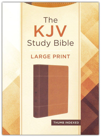 KJV Large-Print Study Bible--imitaion leather, copper (indexed)