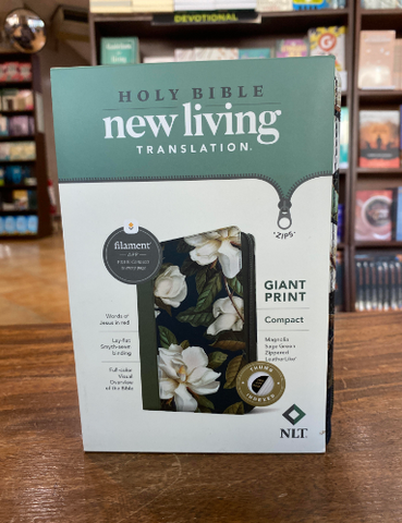 NLT Compact Bible Giant Print (Magnolia, with zipper)