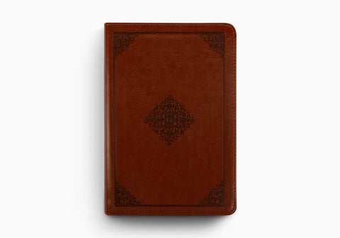 ESV Study Bible, Personal Size (TruTone, Saddle, Ornament Design)