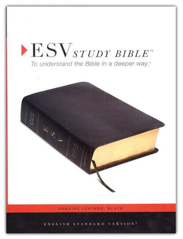 ESV Study Bible--Genuine leather, black