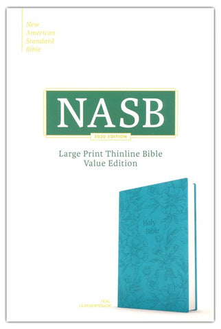NASB Large Print Thinline Bible, Value Edition--soft leather-look, teal