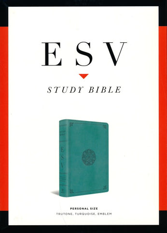 ESV Study Bible, Personal Size (TruTone Imitation Leather, Turquoise with Emblem Design)