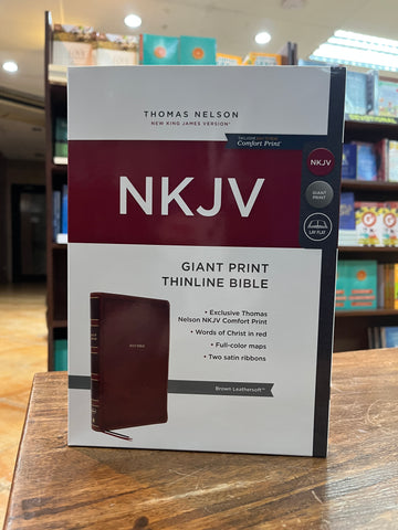 NKJV Giant-Print Thinline Bible Brown