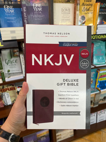NKJV Deluxe Gift Bible (Burgundy, Leathersoft)