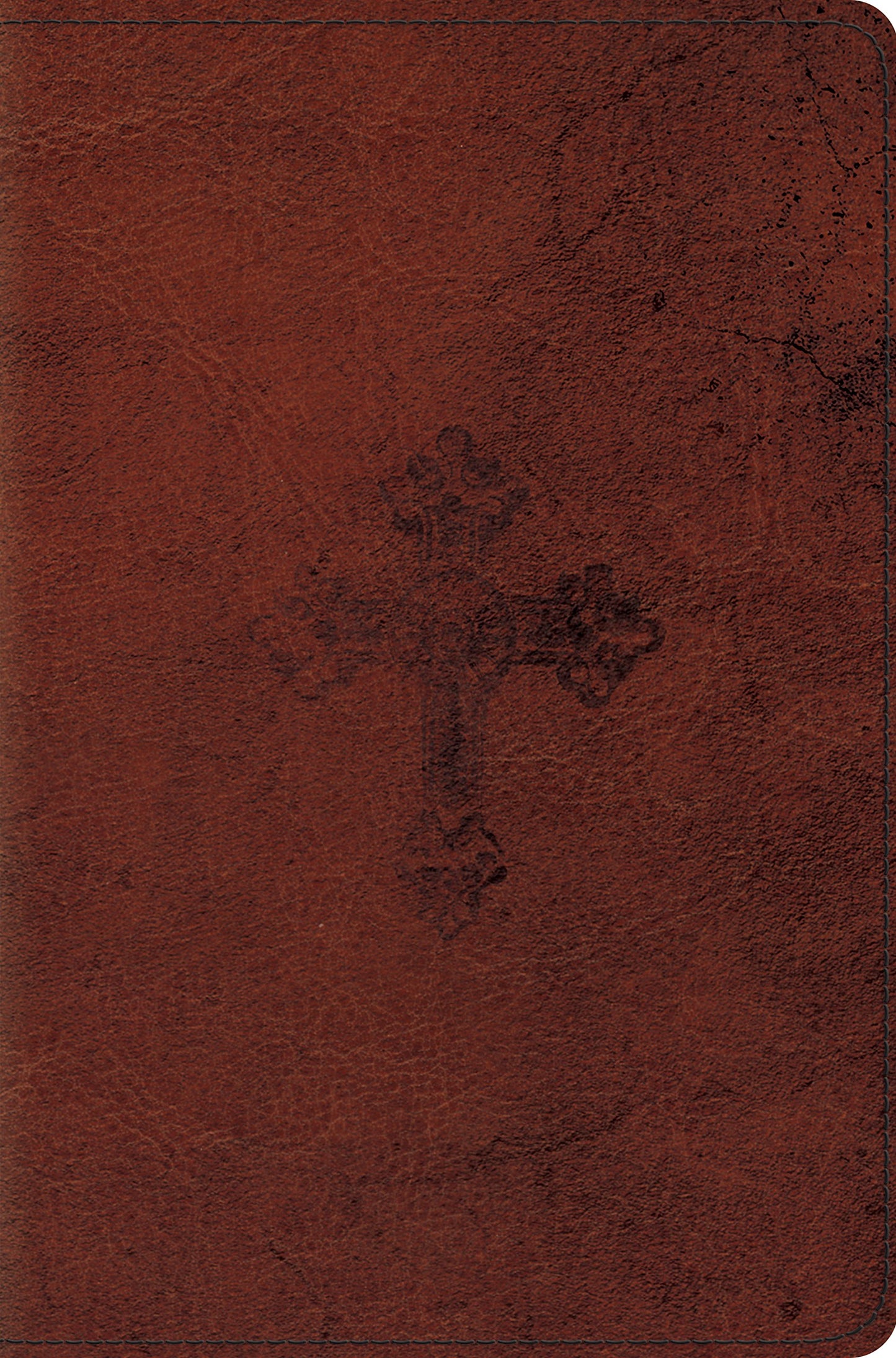 ESV Compact Bible (Imitation Leather, TruTone, Walnut, Weathered Cross Design)