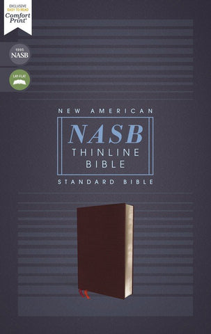 NASB Comfort Print Thinline Bible Burgundy