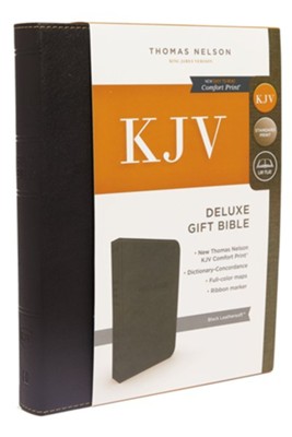 KJV, Deluxe Gift Bible, Imitation Leather, Black, Red Letter Edition