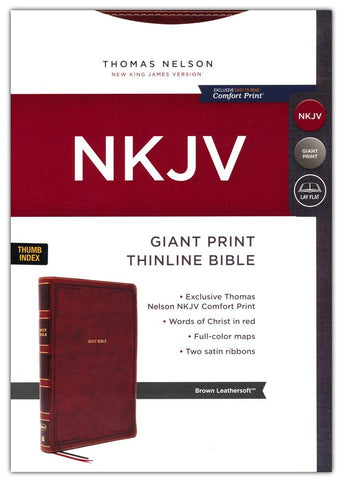 NKJV Giant-Print Thinline Bible Brown