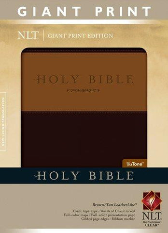 NLT Giant Print Bible (Imitation Leather, Brown/Tan)