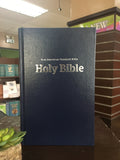NASB Comfort Print Pew and Worship Bible--hardcover, blue
