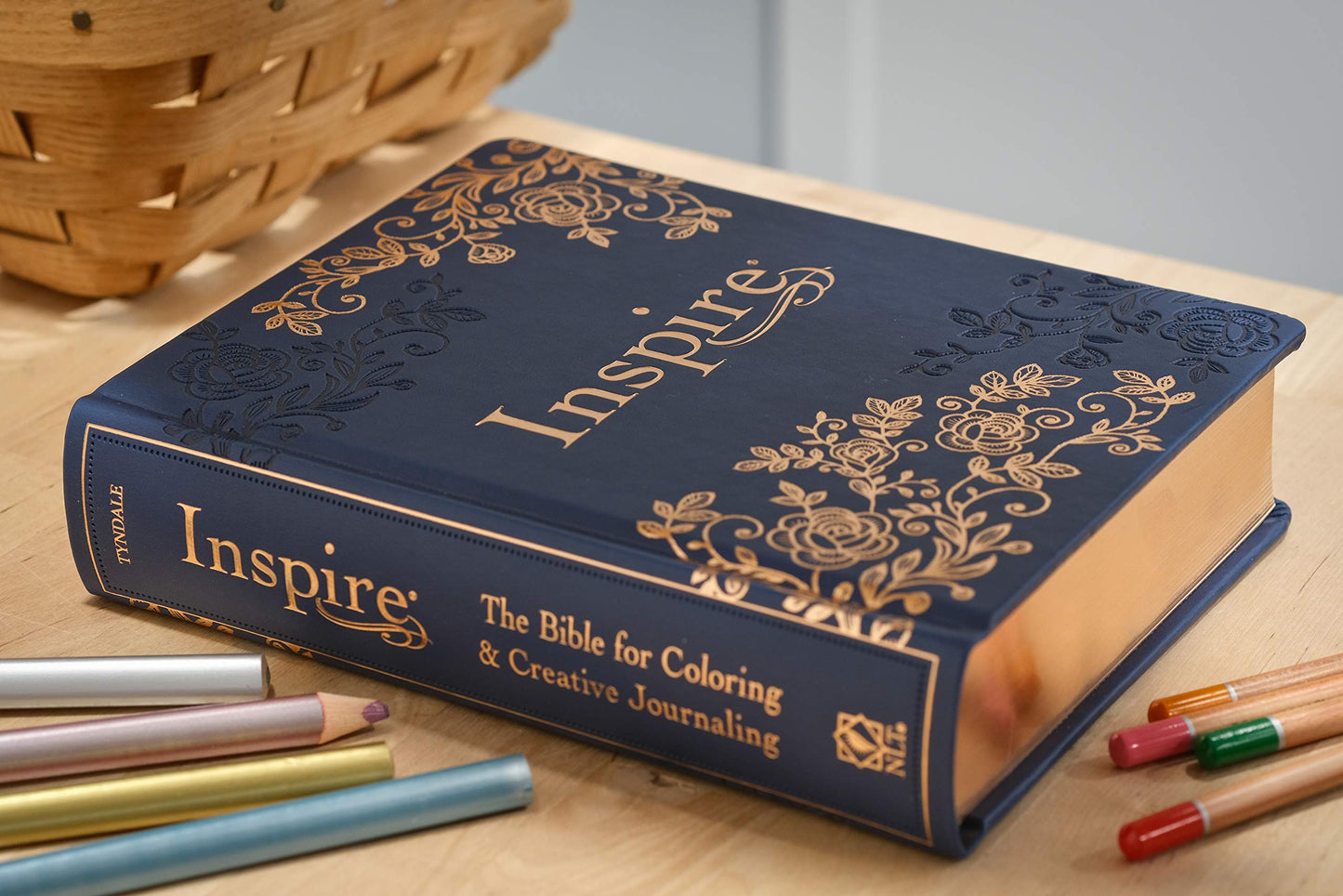 NLT Inspire Bible (Hardcover LeatherLike, Navy)