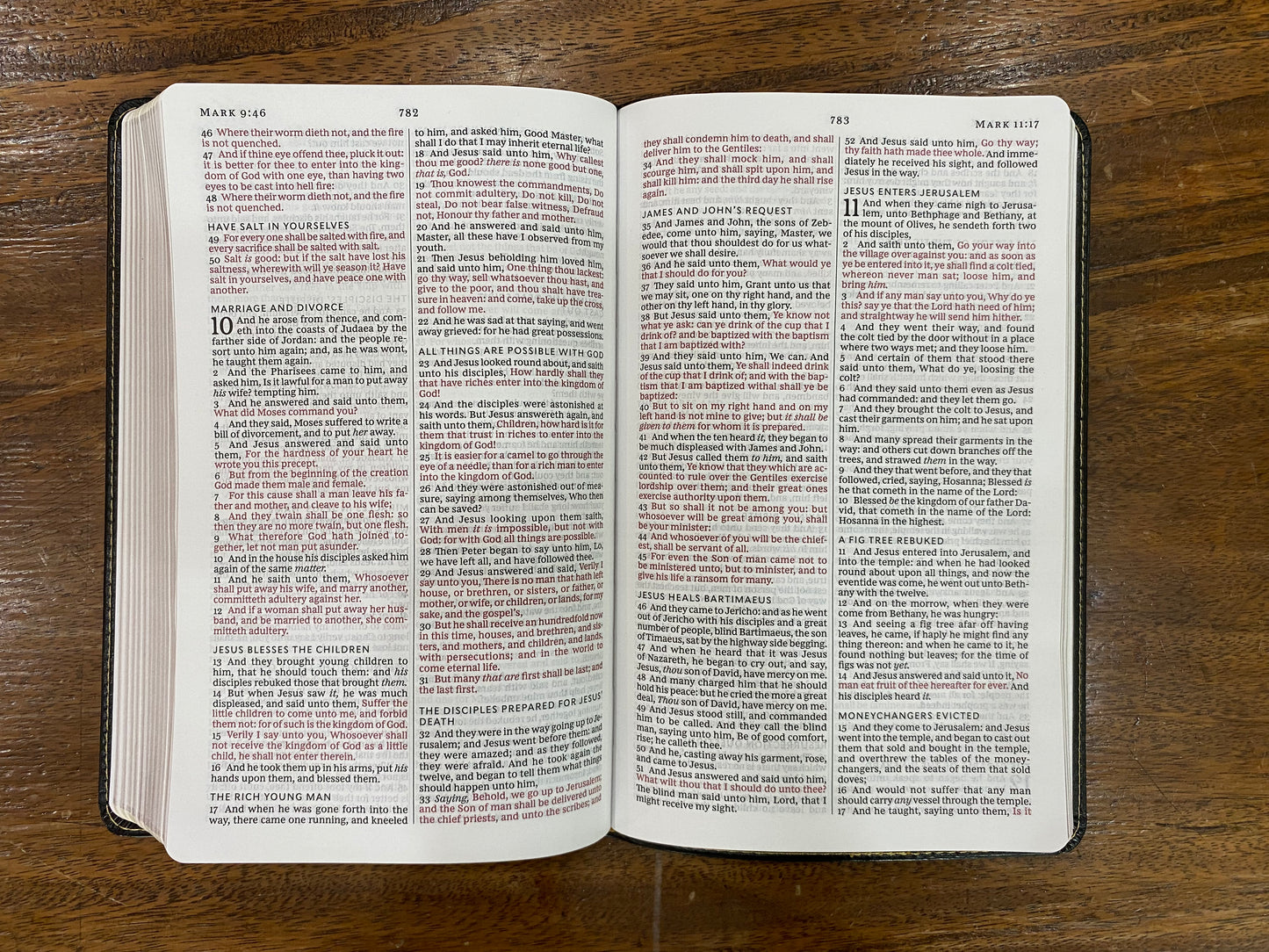 KJV Thinline Bible Standard Print Leathersoft Black Red Letter Edition Comfort Print