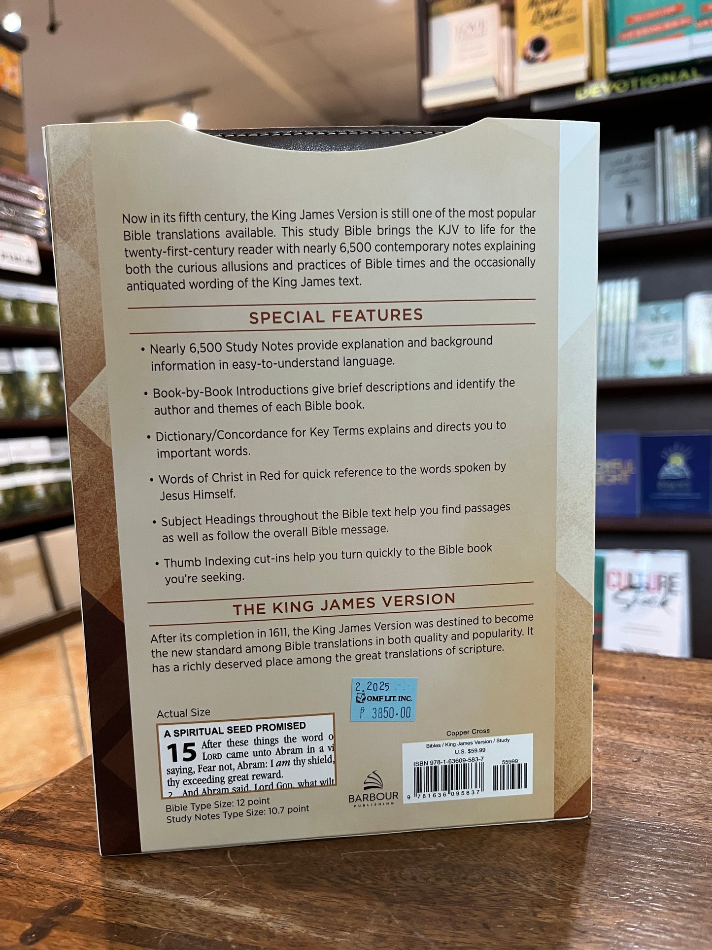 KJV Large-Print Study Bible--imitaion leather, copper (indexed)