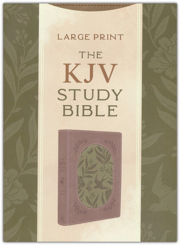 KJV Large-Print Study Bible--imitation leather brown/olive