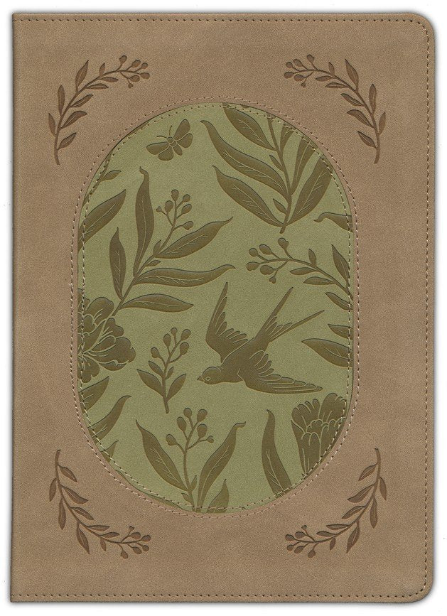 KJV Large-Print Study Bible--imitation leather brown/olive
