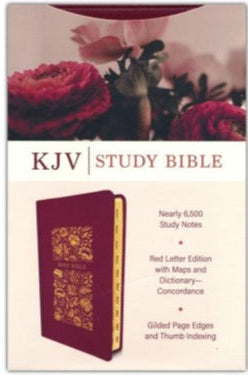 The KJV Study Bible, Indexed [Crimson Bouquet]