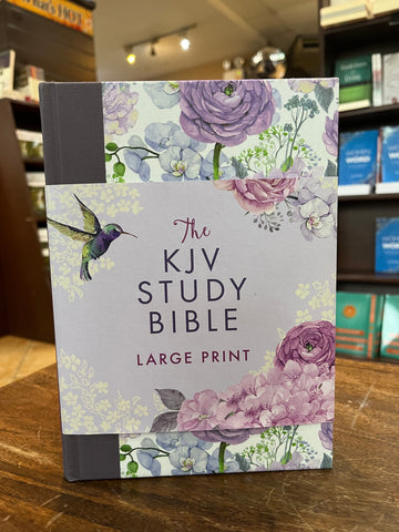 KJV Study Bible - Large Print [Hummingbird Lilacs]