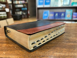NLT Large Print Compact Edition, Black/Tan Leatherlike, Thumb-Indexed