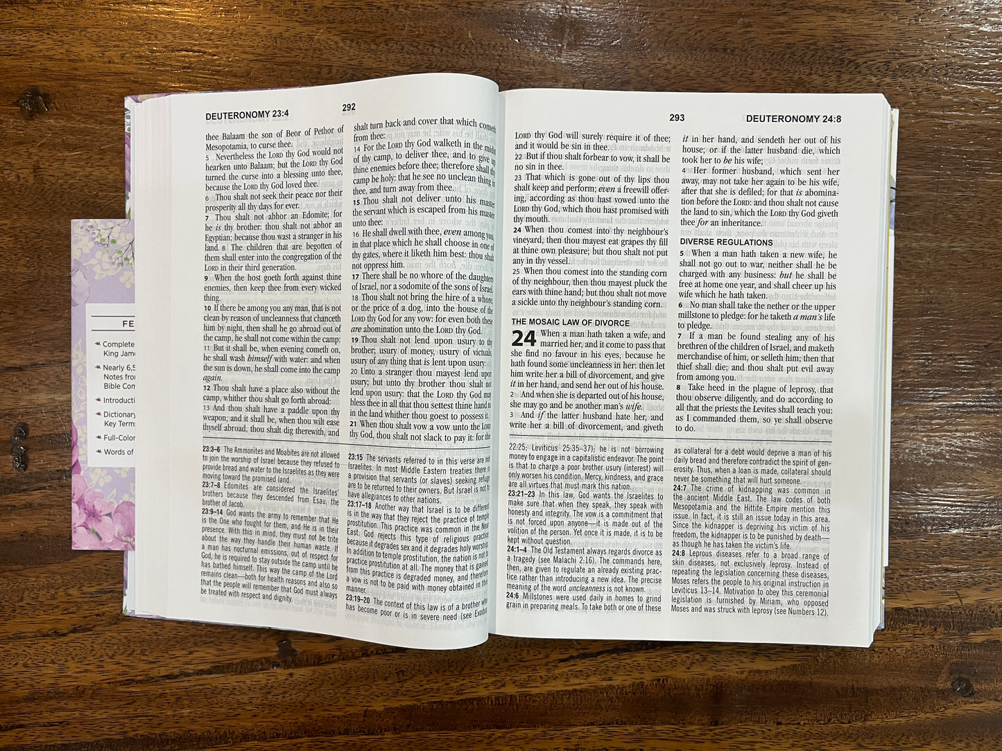 KJV Study Bible - Large Print [Hummingbird Lilacs]
