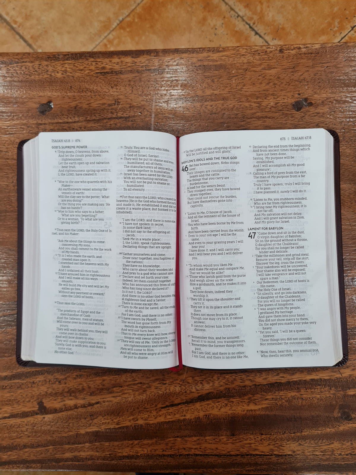NASB Large-Print Thinline Bible, Red Letter Edition--bonded leather, burgundy