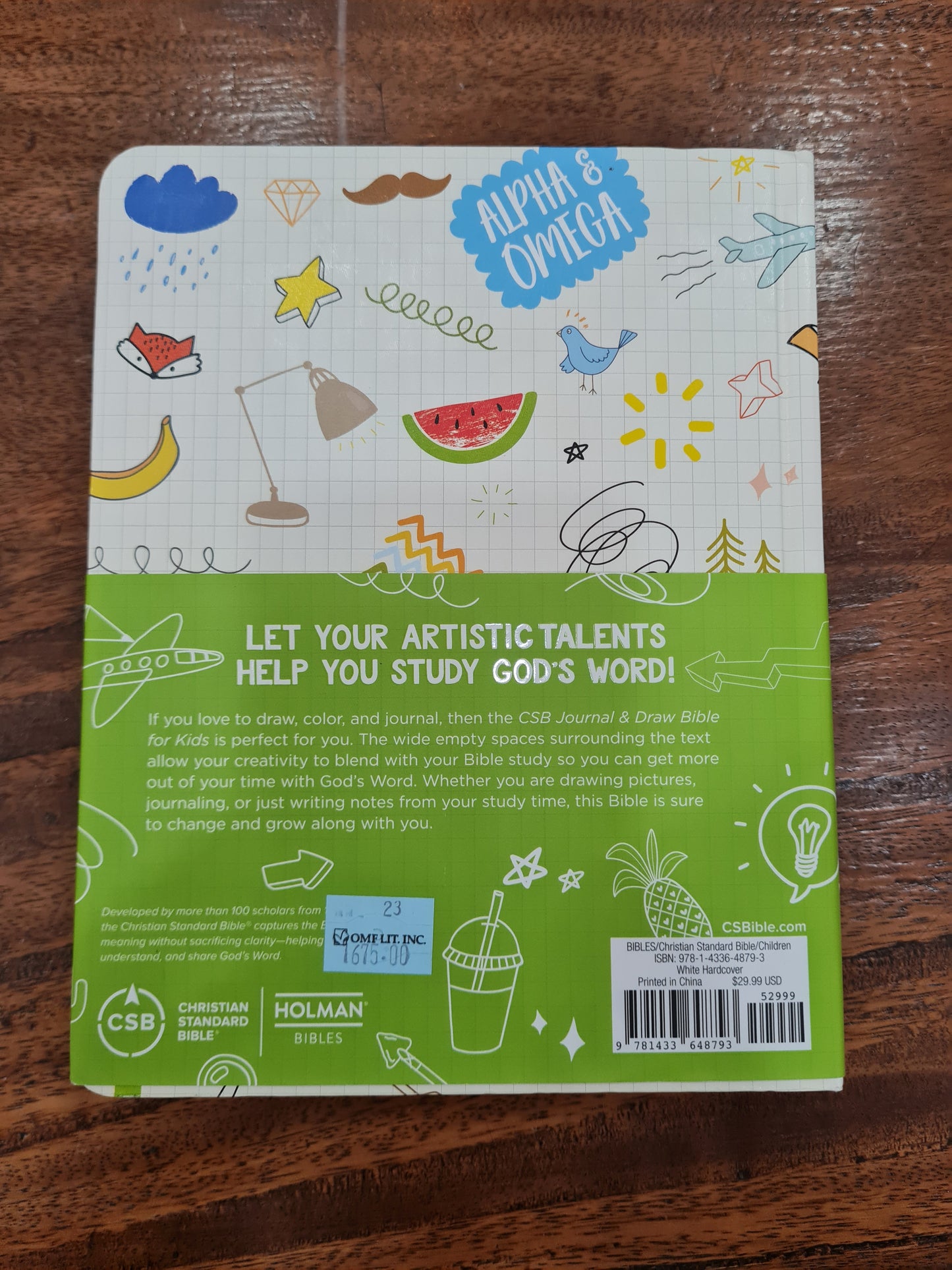 CSB Journal and Draw Bible for Kids White (OM)