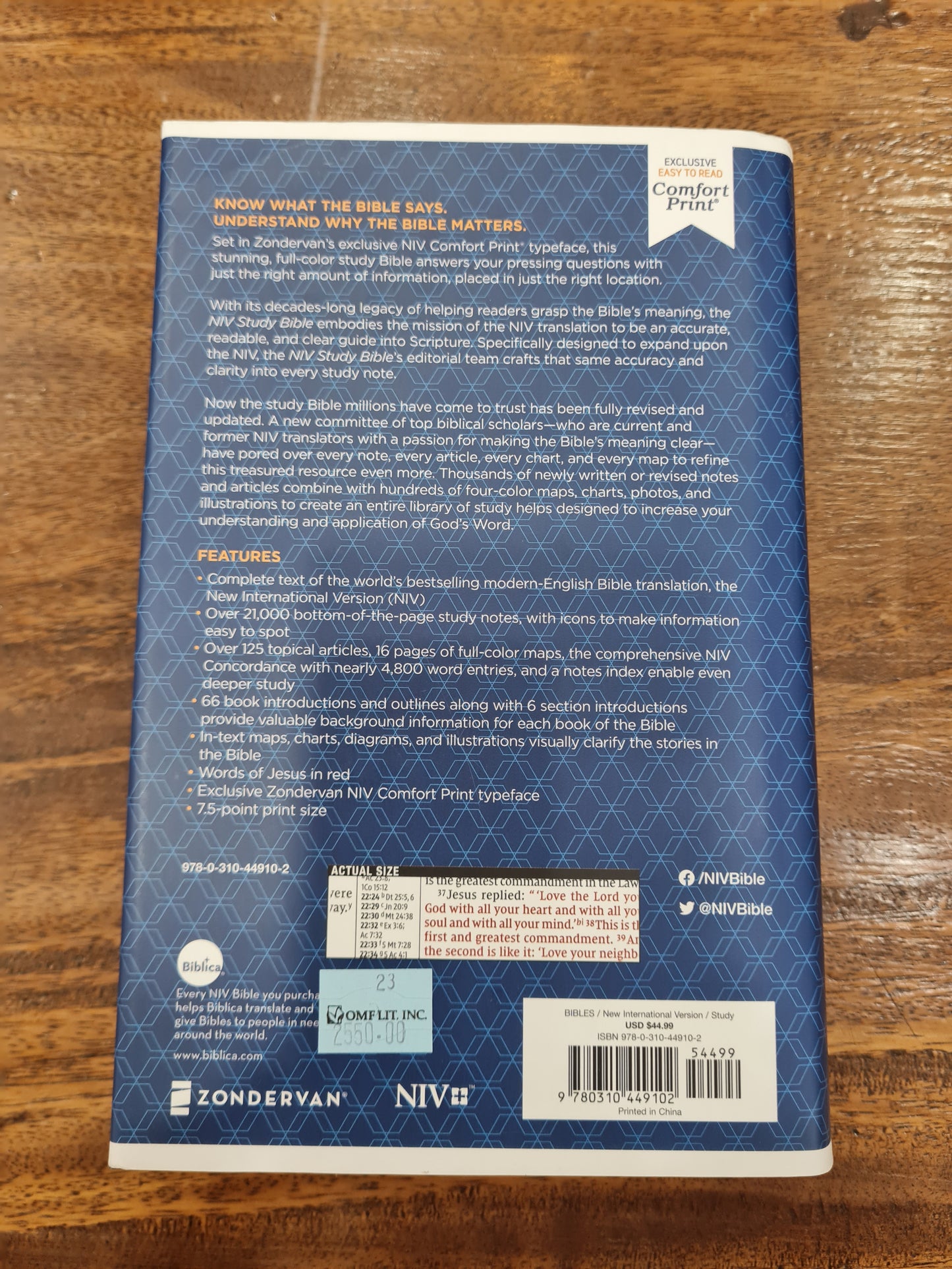 NIV Personal-Size Study Bible, Fully Revised Edition, Comfort Print, hardcover (red letter)
