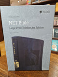 NET Large-Print Bible, Thinline Art Edition, Comfort Print--soft leather-look, blue (OM)
