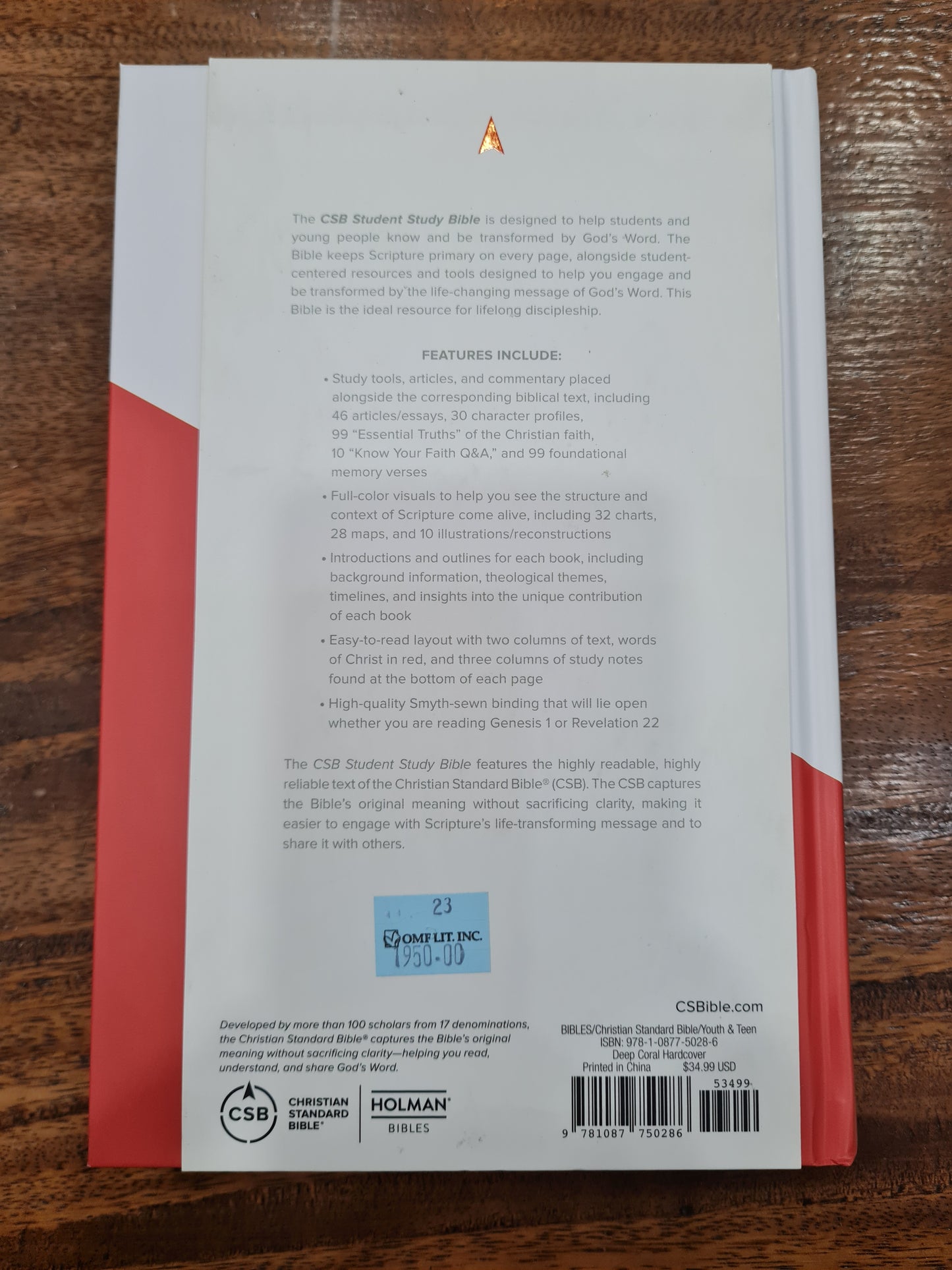 CSB Student Study Bible, Deep Coral Hardcover (OM)
