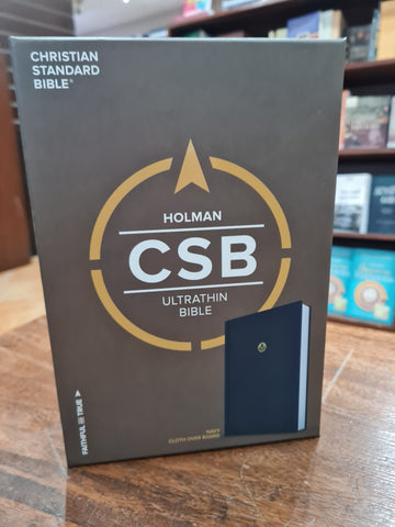 CSB Ultrathin Bible, Navy Cloth Over Board (OM)
