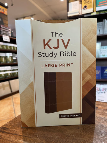KJV Large-Print Study Bible--imitaion leather, copper (indexed)