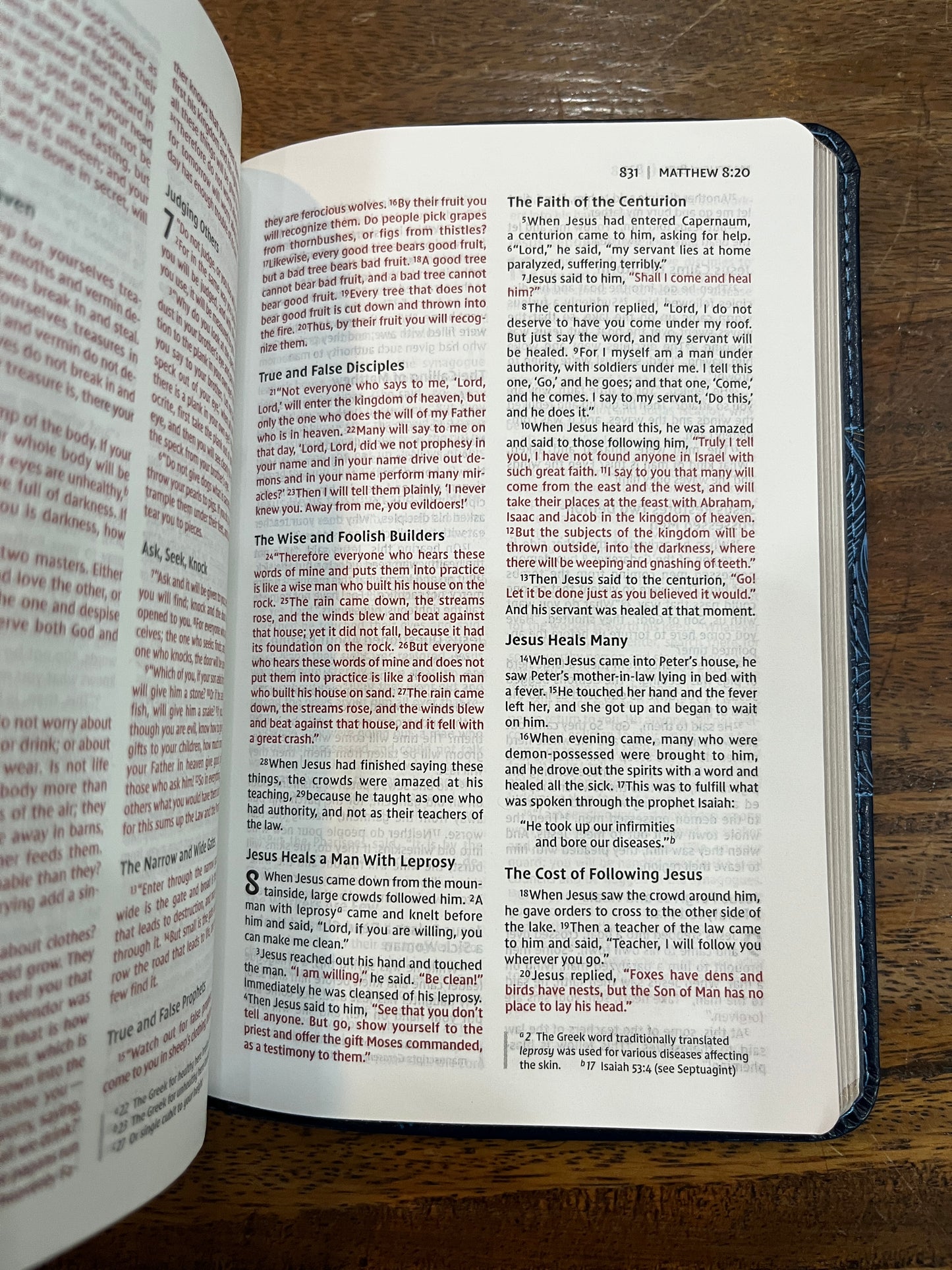 NIV, Thinline Bible, Compact, Leathersoft, Blue Floral, Red Letter, Comfort Print