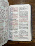 NIV, Thinline Bible, Compact, Leathersoft, Blue Floral, Red Letter, Comfort Print