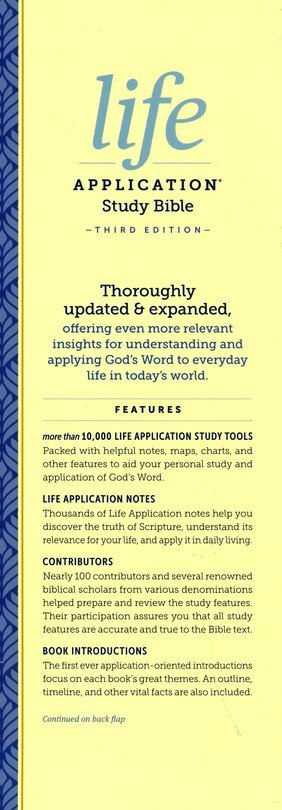 KJV Life Application Study Bible, Third Edition (Red Letter, Hardcover, Indexed)