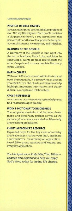 KJV Life Application Study Bible, Third Edition (Red Letter, Hardcover, Indexed)