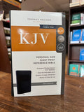 KJV Personal Size Giant Print Reference Bible (Leathersoft, Black)