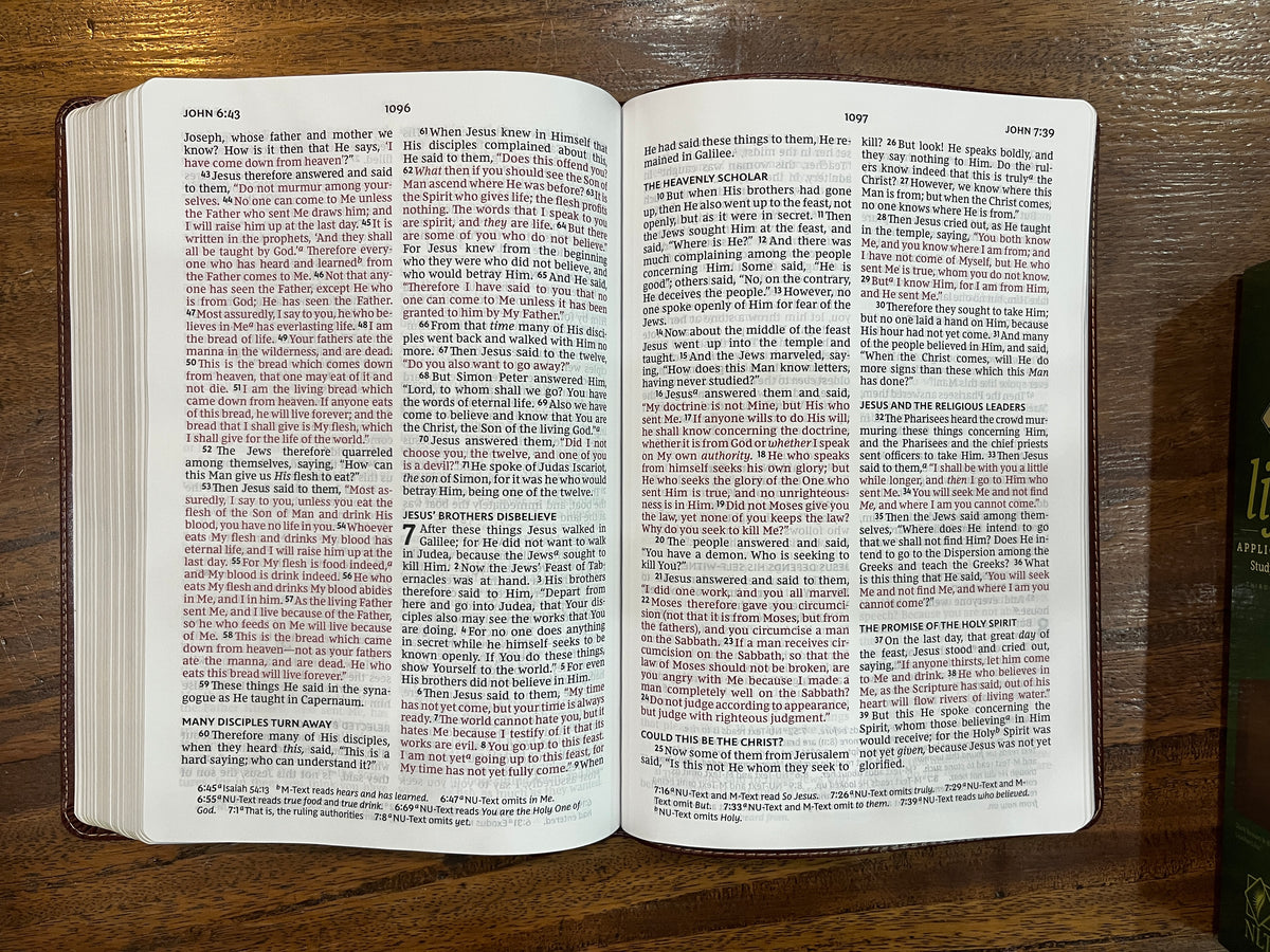 NKJV Giant-Print Thinline Bible Brown