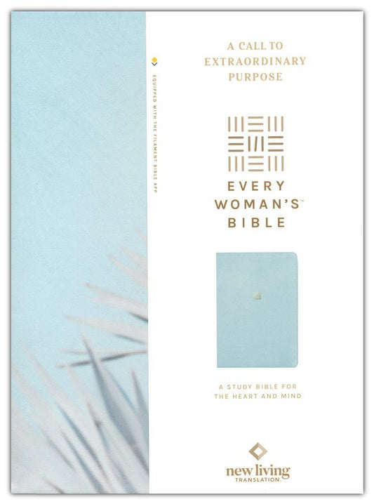 NLT Every Woman's Bible, Filament-Enabled Edition (LeatherLike, Sky Blue)