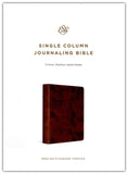 ESV Single Column Journaling Bible--soft leather-look, chestnut