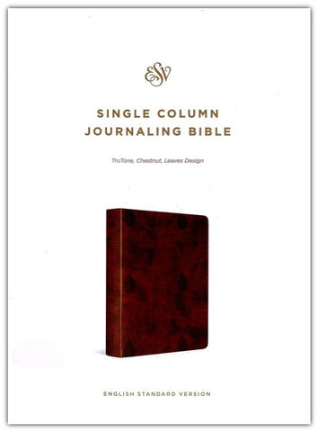 ESV Single Column Journaling Bible--soft leather-look, chestnut