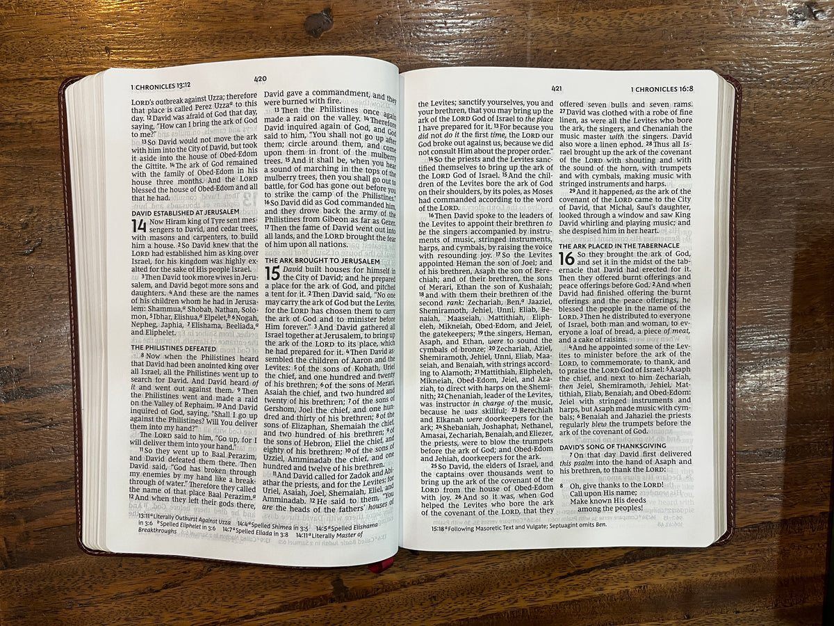 NKJV Giant-Print Thinline Bible Brown