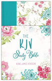 KJV Study Bible--hardcover with floral design