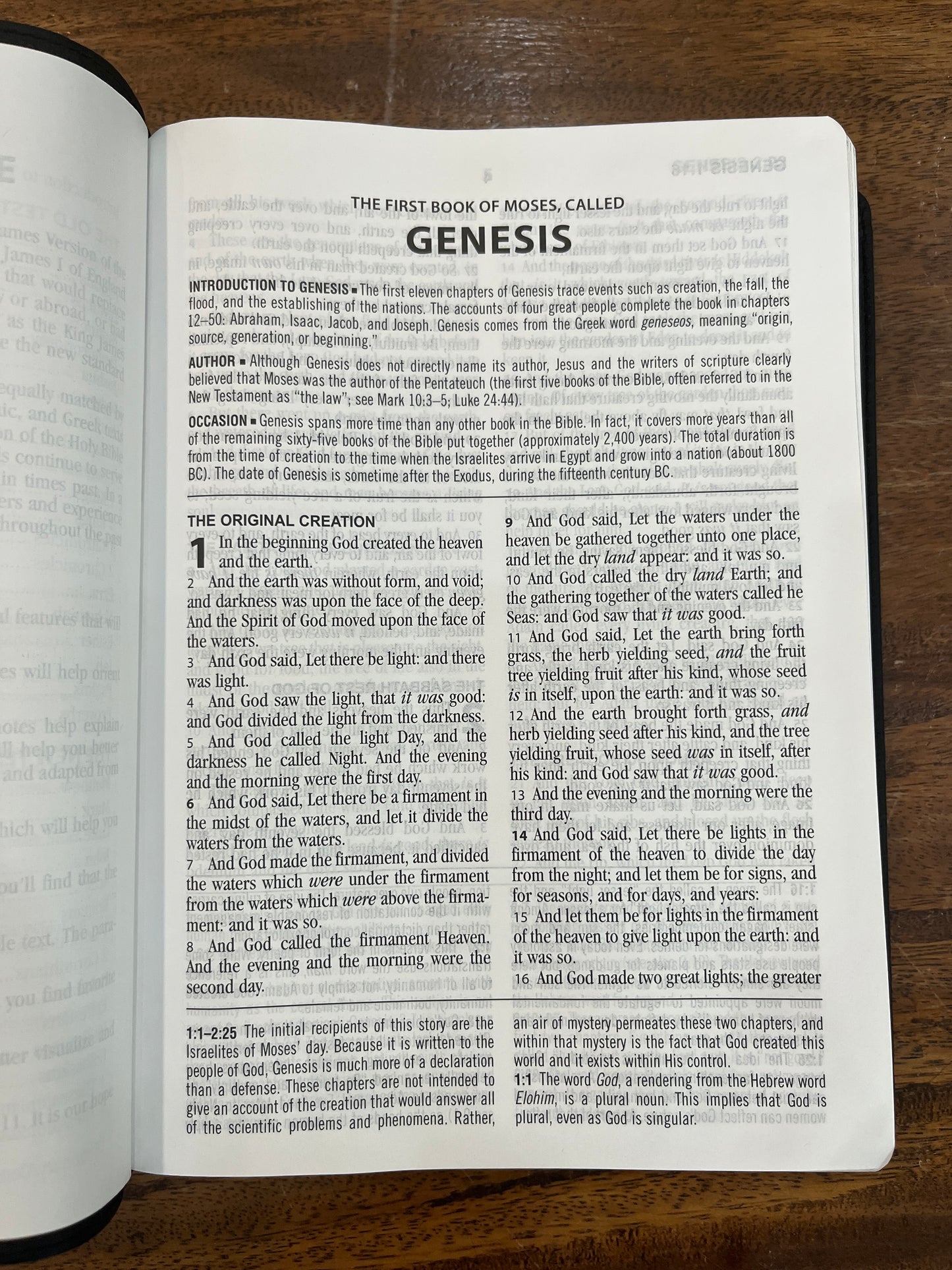 KJV Large-Print Study Bible--genuine leather, black