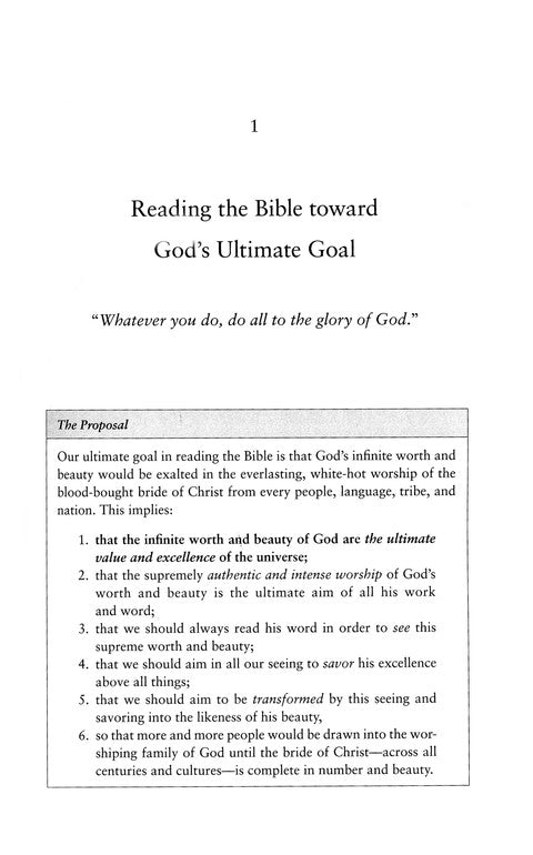 Reading the Bible Supernaturally: Seeing and Savoring the Glory of God in Scripture