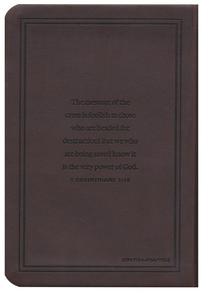NLT Premium Value Compact Bible, Filament Enabled (Dark Brown)