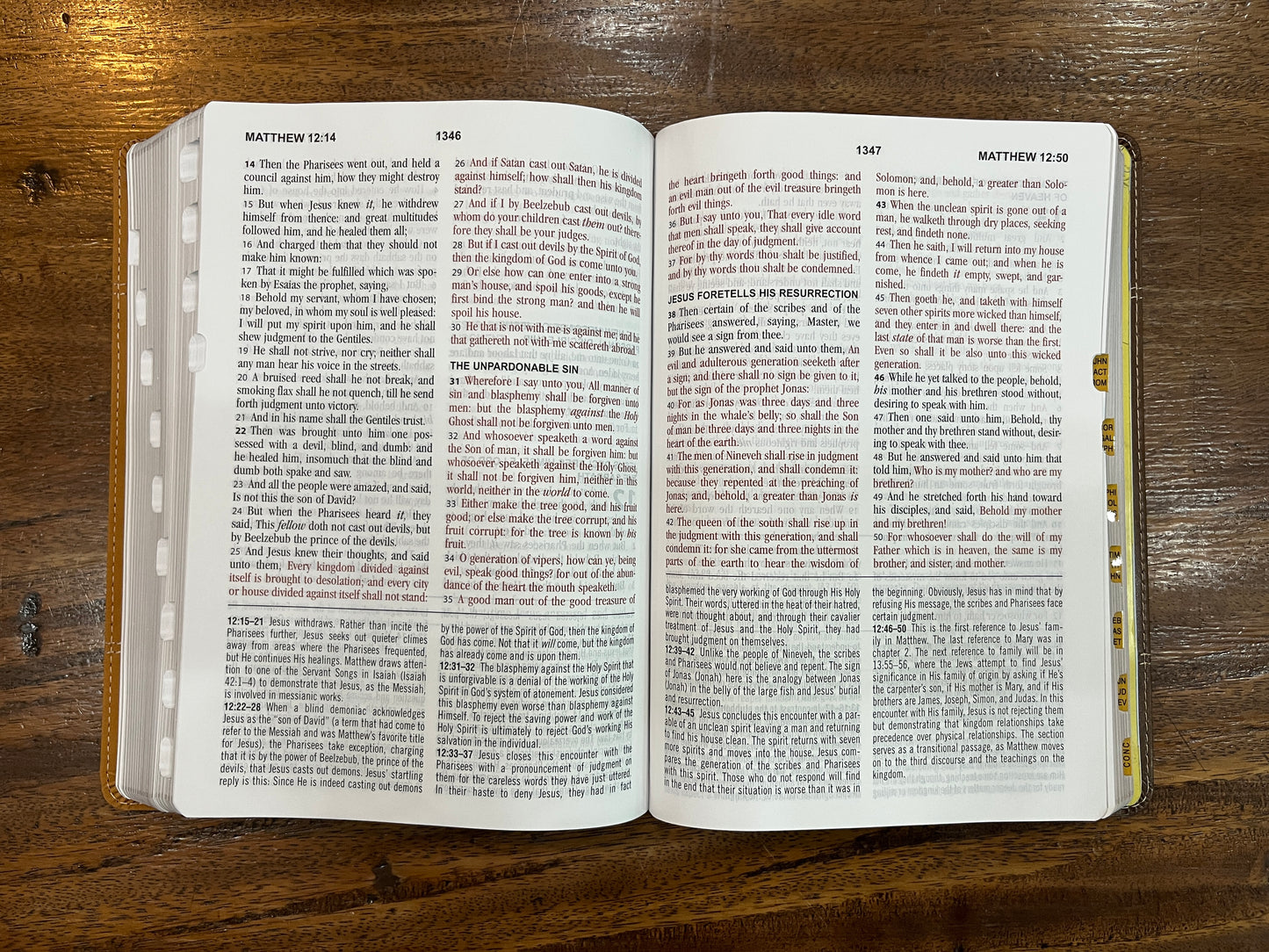 KJV Large-Print Study Bible--imitaion leather, copper (indexed)