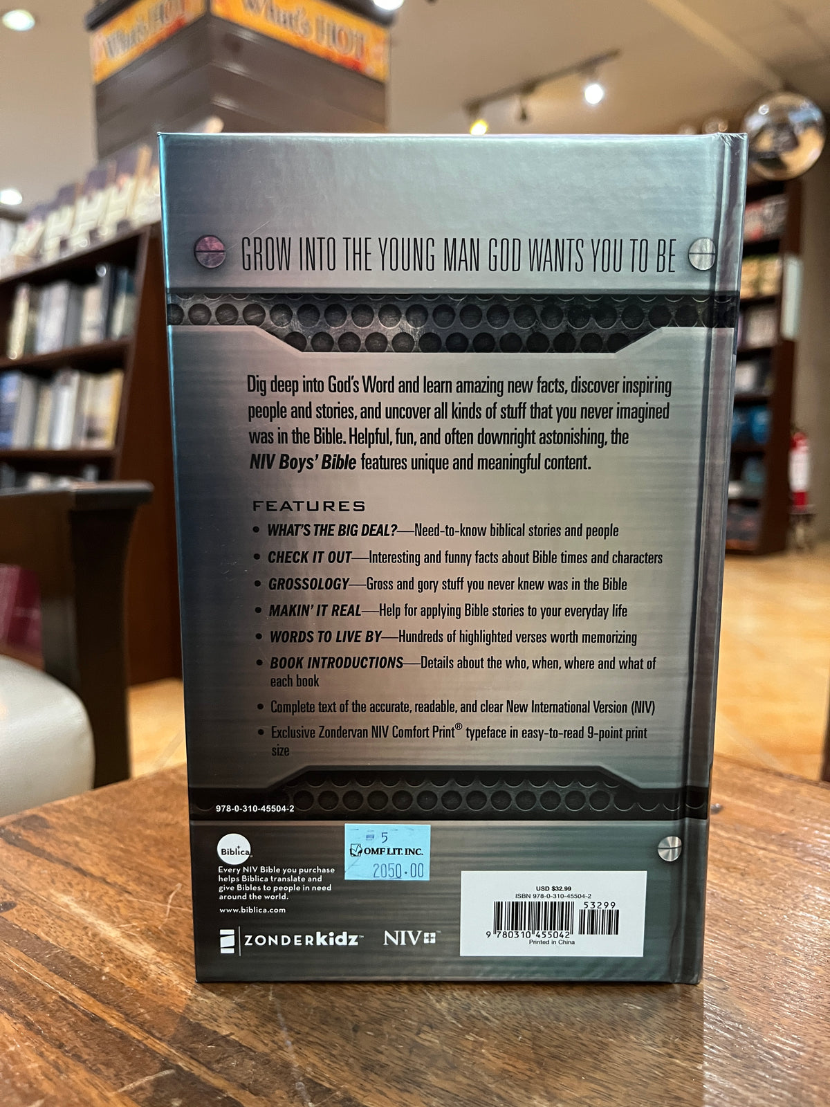 NIV Boys' Bible Hardcover, Comfort Print