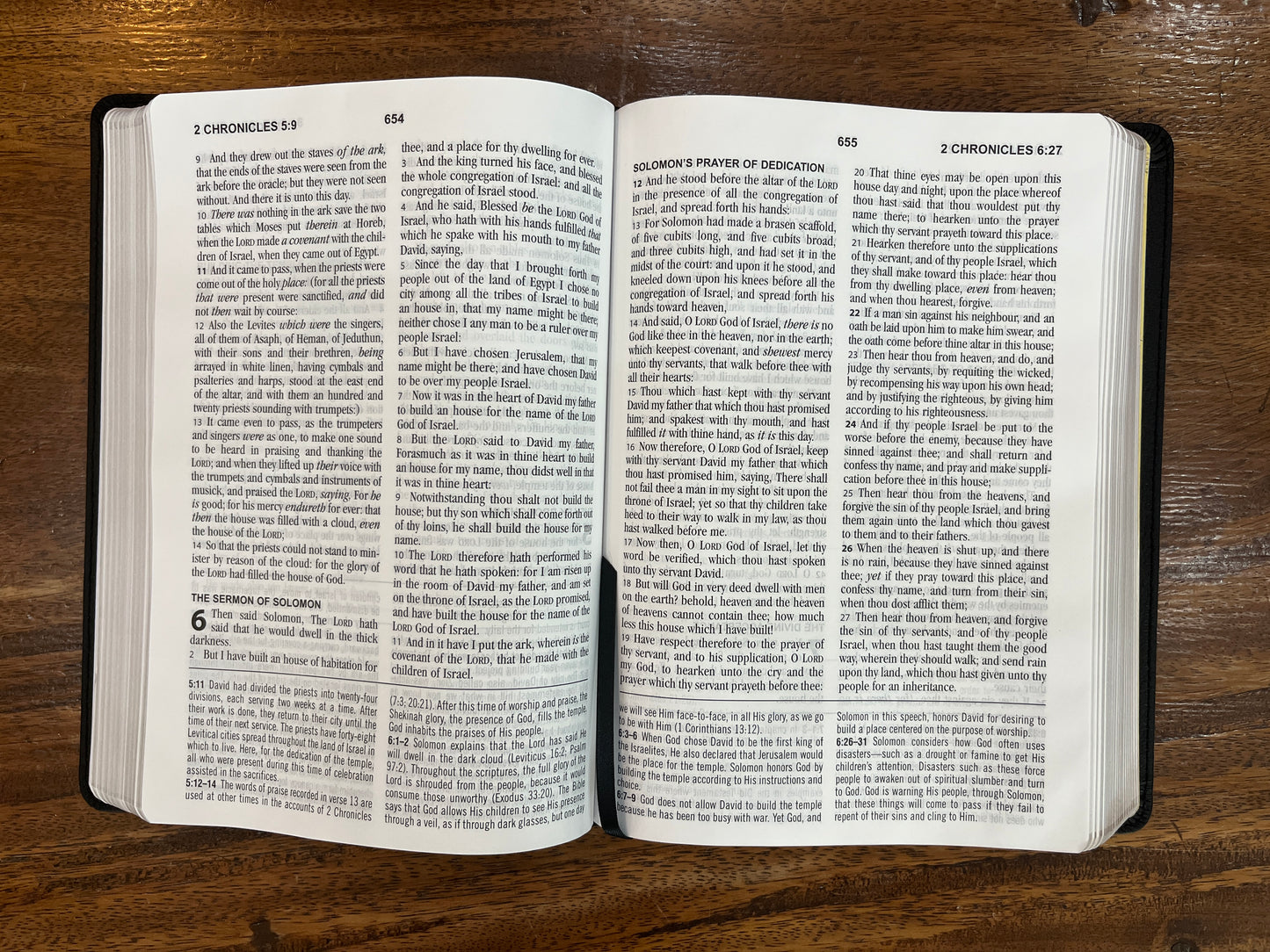 KJV Large-Print Study Bible--genuine leather, black