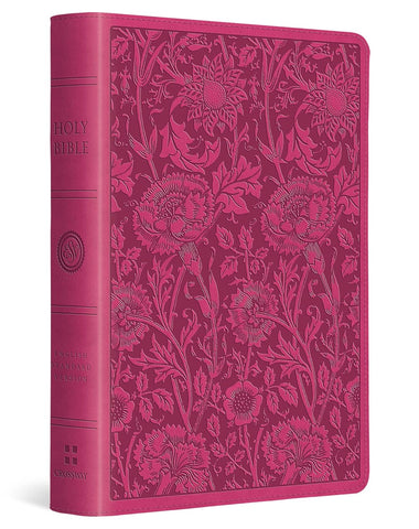 ESV Large Print Compact Bible (TruTone, Berry, Floral Design)