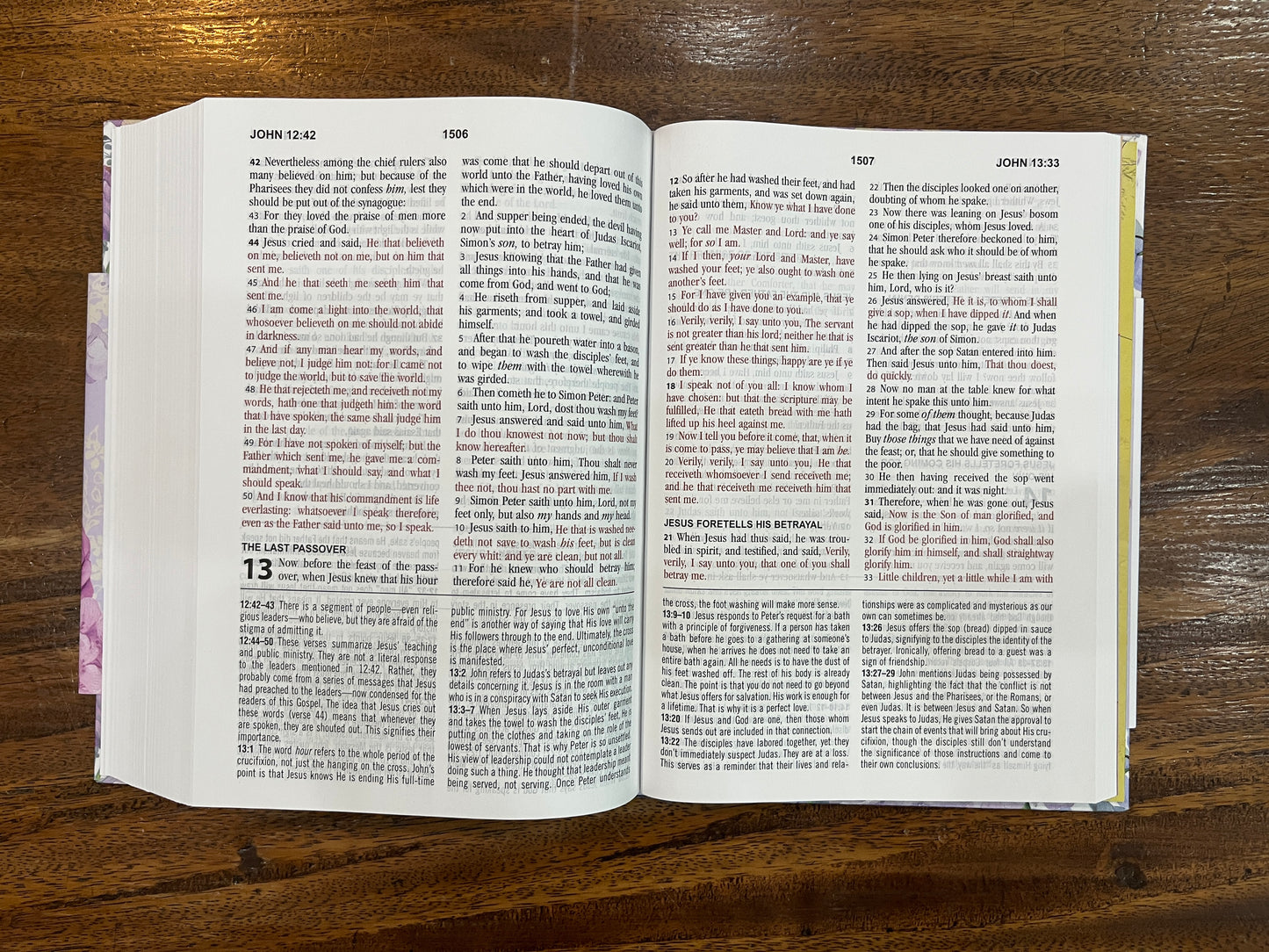 KJV Study Bible - Large Print [Hummingbird Lilacs]