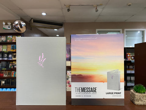 The Message Large Print Edition, Deluxe Lavender Linen Hardcover